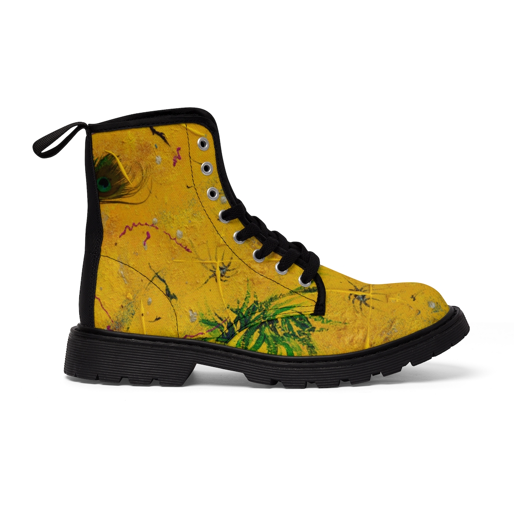 "Yellow Shock" Men's Canvas Boots - Image 3
