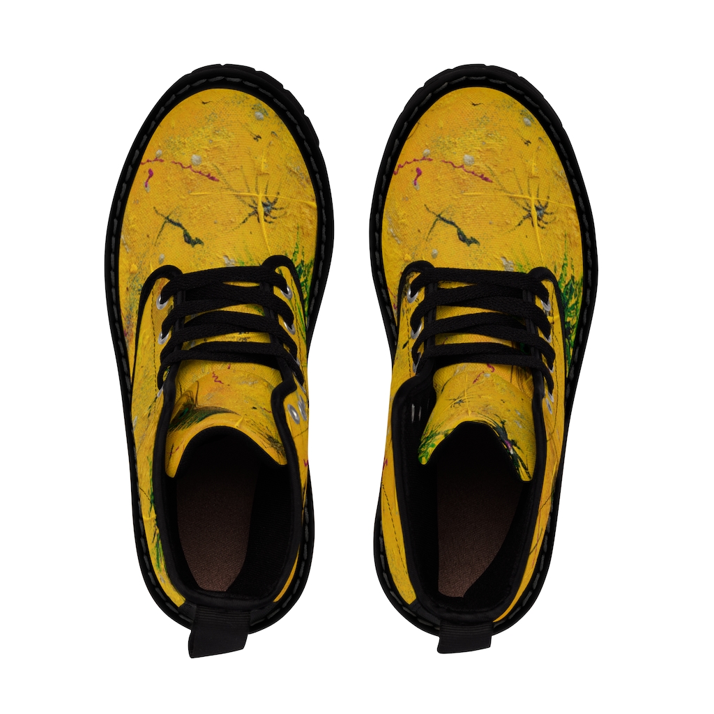 "Yellow Shock" Men's Canvas Boots - Image 6