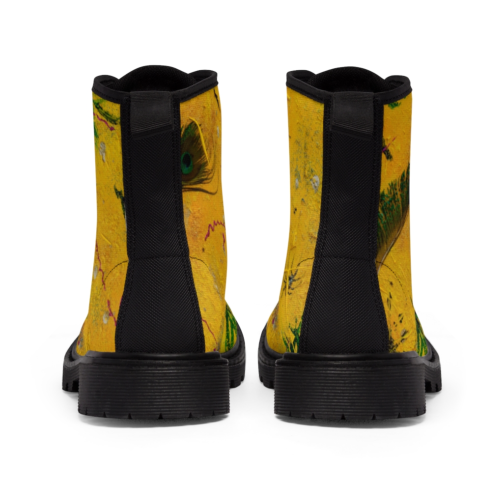 "Yellow Shock" Men's Canvas Boots - Image 7