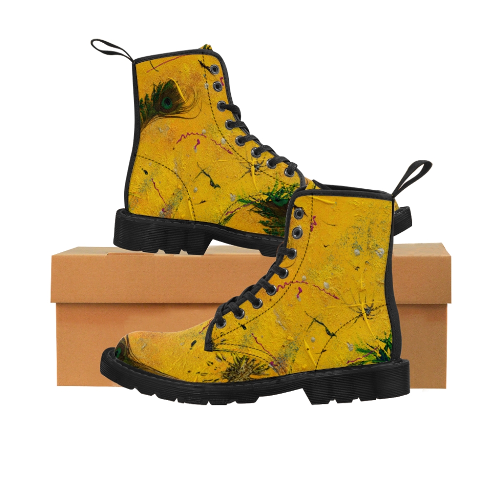 "Yellow Shock" Women's Canvas Boots