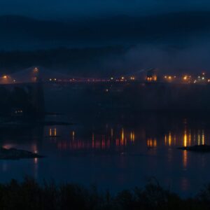 Menai Bridge at Night