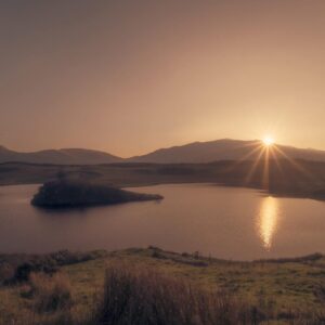 Llyn y Dywarchen at Dawn