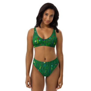 Wild Flowers Recycled high-waisted bikini