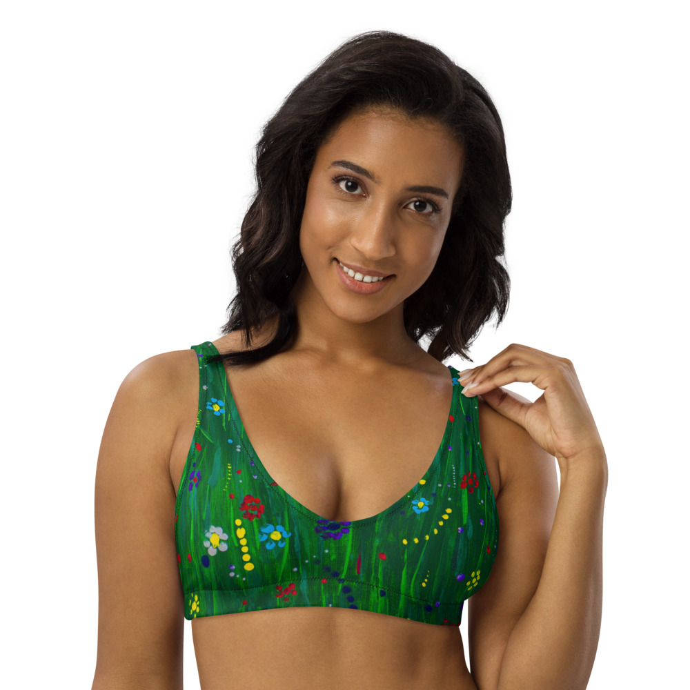 Wildflowers Recyled padded bikini top