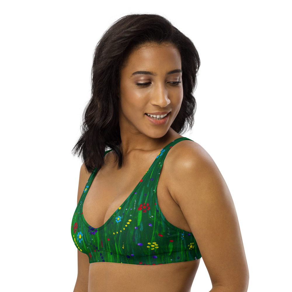 Wildflowers Recyled padded bikini top - Image 3