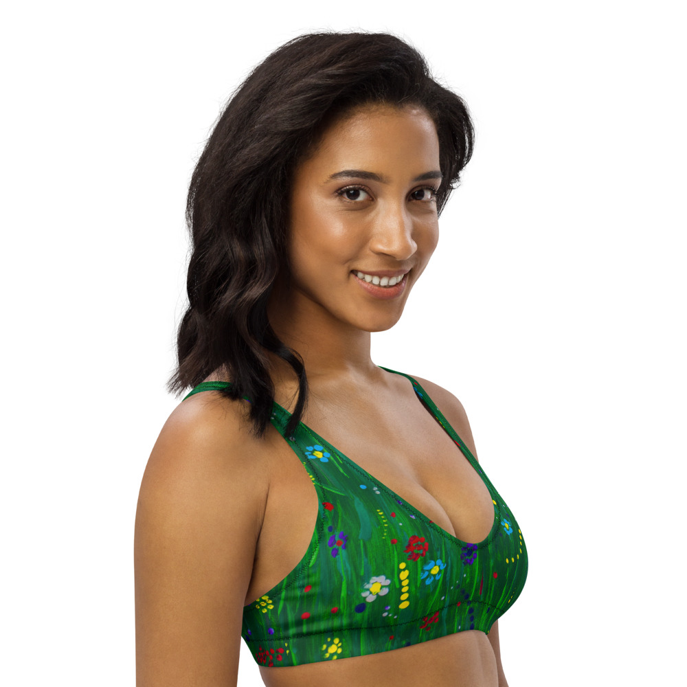 Wildflowers Recyled padded bikini top - Image 2